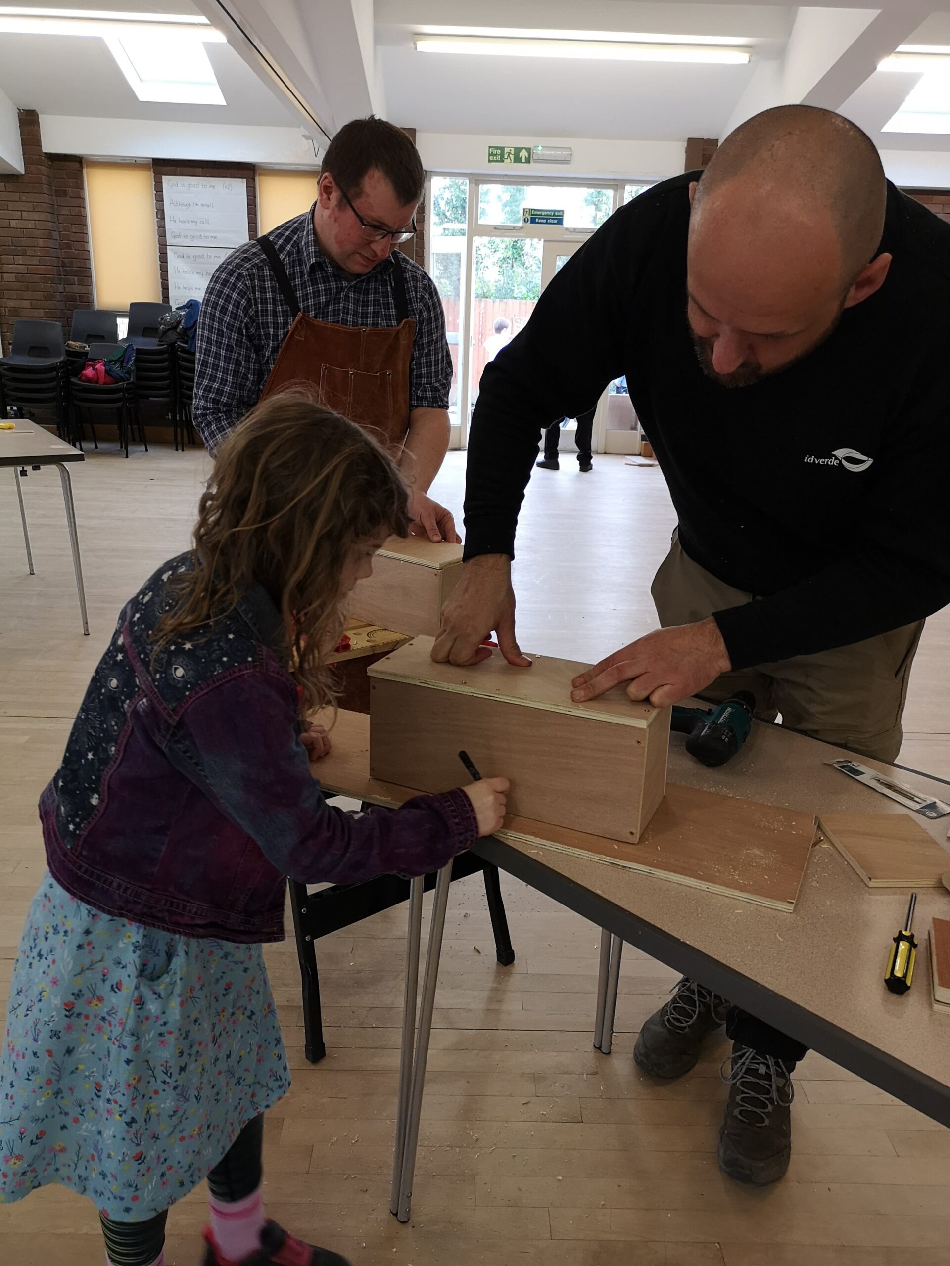 Pictures of our nesting box workshop